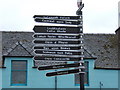 Signpost for pedestrian routes in Steornabhagh