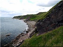 NU0149 : Cliffs and bays south-east of Maiden Kirk by Andrew Curtis