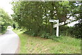 Signpost at junction of Potmans Lane