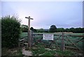 The Greensand Way crosses School Lane, Plaxtol