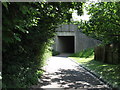 Looking east on the High Weald Landscape Trail towards bridge under the A 23 at Bolney