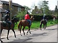 Horses passing the Vicarage in Station Road Aldbury