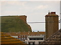 West Bay: chimneypot and cliff view