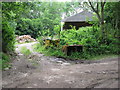 Abandoned digger in timber yard