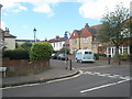 Looking from Strathmore Road towards the one way system in Peel Road