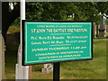 SD4720 : St John the Baptist, Bretherton, Sign by Alexander P Kapp