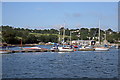 Yachts moored on the Penryn River