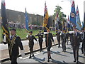 Parade of Flag bearers, on Dock Road on Armed Forces Day