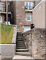 Steps up from the strand beside the harbour, Seahouses