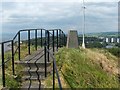 NS3974 : Trig point on Dumbarton Rock by Lairich Rig