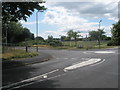 Mini-roundabout at the junction of Grove Road and Seamark Road