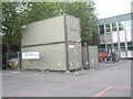 Containers behind Gosport Town Hall