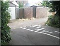 Cycle path emerges onto path behind Kings Road