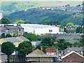 Asda, Thrum Hall, seen from Wainhouse Tower