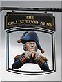NZ2565 : Sign for The Collingwood Arms, Brandling Village by Mike Quinn