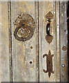 All Saints Church - C14 south door (detail)