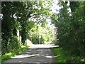 Minor road junction at the centre of Llangwyllog hamlet