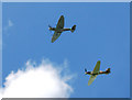 Vintage aircraft over Birdingbury Country Festival