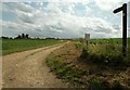 Public footpath and track to Park Farm