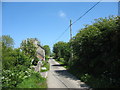 View eastwards along the lane at Ty