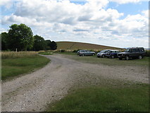 SU9712 : Car park by the South Downs Way by Dave Spicer