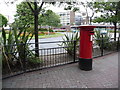 SZ0191 : Poole: postbox № BH15 18, George Roundabout by Chris Downer