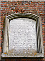 TL5224 : Foundation Stone on the side of St.Mary the Virgin Church by Geographer