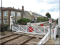 TM0595 : Level crossing on Station Road by Evelyn Simak