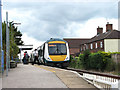 Attleborough railway station - train arriving at platform 2