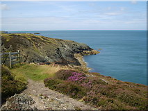 SH4593 : The Anglesey Coastal Path at a point overlooking Llam Carw by Eric Jones