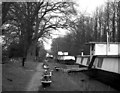 Houseboats at Woodham Locks on the Basingstoke Canal