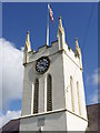 J2059 : Clock tower at St. James's Parish Church, Lower Kilwarlin by HENRY CLARK