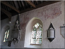 TQ6892 : Remains of medieval wall paintings,  Great Burtead Parish Church by Derek Voller