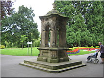 NZ2813 : Old fountain South Park Darlington by peter robinson