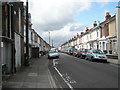 Looking eastwards along Eastfield Road