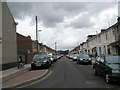 Looking northwards up Mayles Road