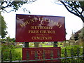 Mount Pleasant Methodist Free Church Cemetery, Sign