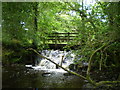 Bridge and weir on the Afon Nodwydd