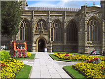 ST5516 : St John's Church, Yeovil (with Punch and Judy booth) by Ken Grainger