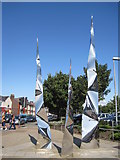 SJ3495 : Sculpture, Stanley Road by Sue Adair