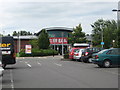 Car park and entrance at Stafford Services on the M6 south