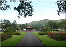 NX1897 : The rose garden in Victory Park, Girvan by pam fray