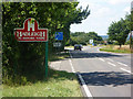 Hadleigh town sign on the A1071