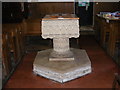 TG4700 : The Font of St.Edmund's Church, Fritton by Geographer