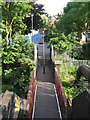 Footbridge over the railway lines west of Acland Burghley School