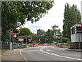 TL4010 : Roydon station: level crossing by Stephen Craven