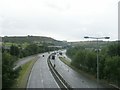 View of the A629 (Calderdale Way) from Footbridge