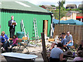 Selling outdoor goods at the regular Tring Market auction