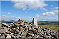 NT8515 : Trig Point, Russell's Cairn Windy Gyle. by STEPHEN COLLINGWOOD