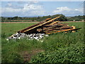 A Pile of wooden stakes and bricks! Upper Wellingham, East Sussex